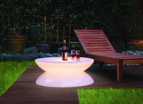 table basse lumineuse et luminsescente design