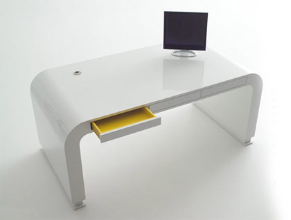 Bureau design laqué blanc - Peter Peterson